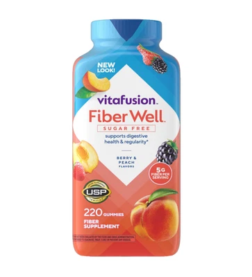 Gomitas Vitafusion Fiber Well 220ct sin azúcar caducidad: 27/01 salud digestiva Foto 1 de 4