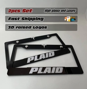 License Plate Frame for Tesla Plaid 2PCS LICENSE COVER Front&Rear FAST SHIPPING - Bild 1 von 5