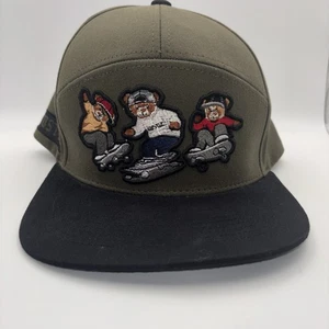 Hustle Skateboarding Bears Embroidered Hat Cap Streetwear Y2K Style - Picture 1 of 9