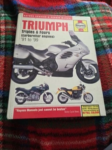 TRIUMPH TRIPLES & FOURS CARBURETTOR ENGINES 91 TO 99 HAYNES MANUAL - Picture 1 of 3