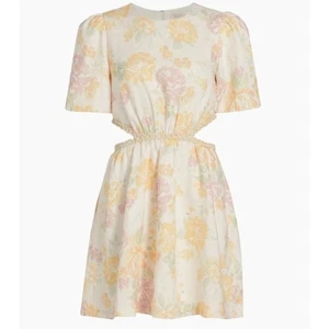 Minivestido Wayf Plaza Recortado Amarillo Jardín Fiesta Floral Femenino Talla XL Cóctel - Imagen 1 de 13