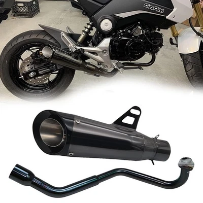 Motorcycle Full Exhaust System Slip on Baffle For Honda Grom msx 125 2013-2023 Foto 1 de 4