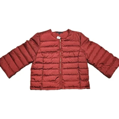 Brooks Brothers Jacket Women Large  Red/Copper Fleece Puffer New With Tags! - Image 1 of 3