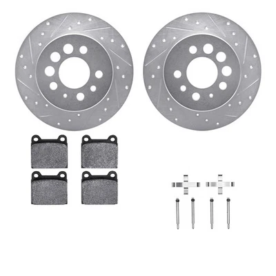 For Volvo 940 91-95 Drilled & Slotted Rear Brake Kit w Performance Sport Pads Foto 1 de 2
