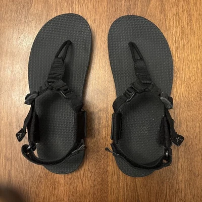 Sandalias Bedrock Cairn Hombre’s 6 Mujer’s 7 Vibram Senderismo Aire Libre Aventura Negras  Foto 1 de 2