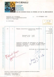 1968 ETS E.BEAULU A POITIERS - Picture 1 of 1