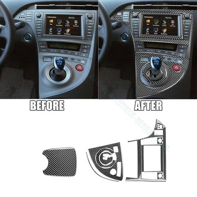 For Toyota Prius 2012-2015 Carbon Fiber Central Console&Gear Shifter Cover Trim - Image 1 of 4