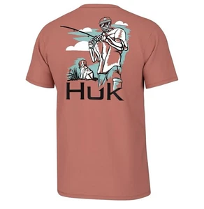 Camiseta gráfica Huk camisa de pesca para hombre - Fletch N Bones - quemaduras solares - talla pequeña - nueva con etiquetas - Imagen 1 de 4