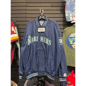 Size XXL - 90s Seattle Mariners Vintage Starter Diamond Collection Nylon Jacket - Picture 1 of 8