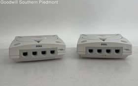 Lot of 2 Sega Dreamcast Video Game Consoles - For Parts or Repair
