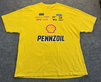 Camiseta Team Penske Joey Logano Pennzoil NASCAR 2XL Amarilla Gráfico Completo Foto 1 de 4