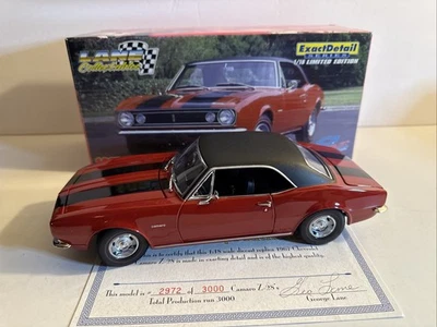 Lane Exact Detail 1/18 1967 Chevy Camaro Z28 Red W/Black VT L.E. 1 of 3000 - Image 1 of 4