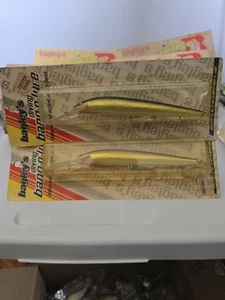 (2) Vintage Bagley's DD5 (BG) black on gold 5" Diving Bang-O-Lure #5 NOS - Picture 1 of 1
