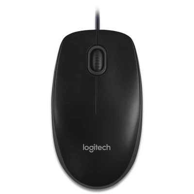 Logitech 800dpi Optical High Quality Wired USB Mouse - Black (B100) - Image 1 of 3