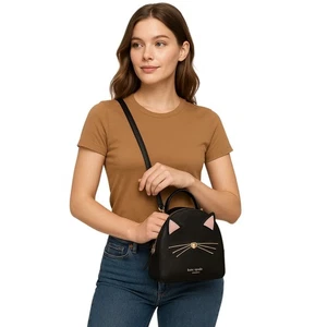 KATE SPADE New York Cat's Meow Cat Binx Backpack/Crossbody/Tote - Picture 1 of 9