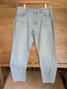 Mugsy Jeans Mens 34x32 Blue Denim Grands Mid-Rise Flat Front Straight Leg NWT - Picture 1 of 4