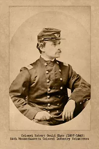 ROBERT GOULD SHAW "GLORY" Union Officer Cabinet Card Photograph Civil War - Picture 1 of 1