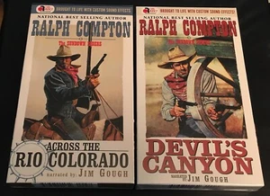 2 Ralph Compton Books On Cassette NEW Across The Rio Colorado + Devil's Canyon - Picture 1 of 2