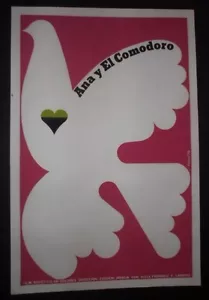 Poster serigrafico originale cubano per film sovietico ANNE & THE COMMODORE arte cubana - Foto 1 di 8