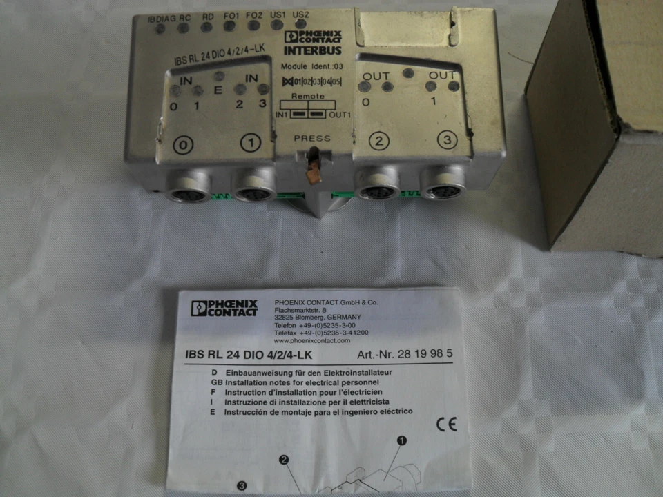 2819985 Phoenix Contact Dezentrales I/O-Gerät IBS RL 24 DIO 4/2/4-LK neu new OVP - Bild 1 von 4