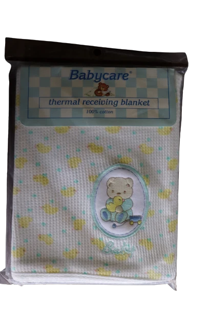 VTG 30" " Babycare 100 Cotton Woven Baby Thermal Receiving Blanket Triboro