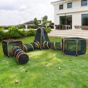 ColourTree 6-in-1 Tent Portable Playpen Enclosures with Tunnel for Cat Dog - Picture 1 of 15