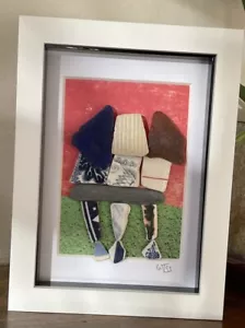 THE LADIES - Framed Irish Sea Glass & Sea Pottery picture art ~ Unique - Picture 1 of 11