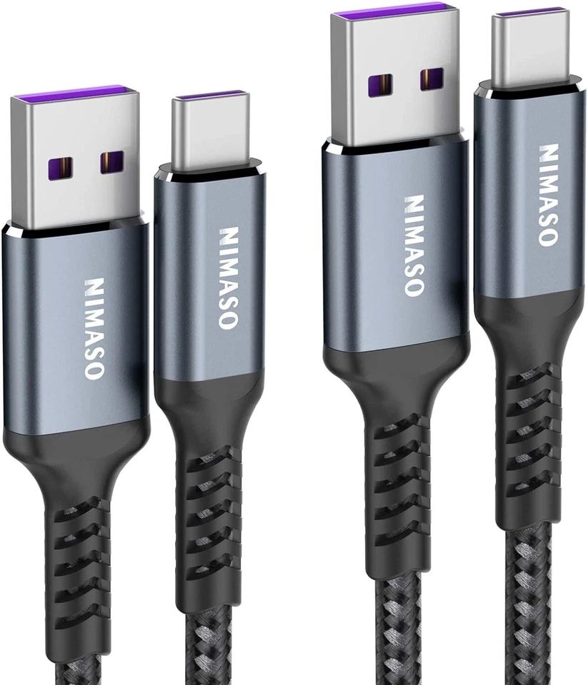 Huawei Cavo USB C 5A[2Pezzi/1M+2M], Supercharge per Huawei P40,P40 PRO,P40 Lite - Immagine 1 di 1