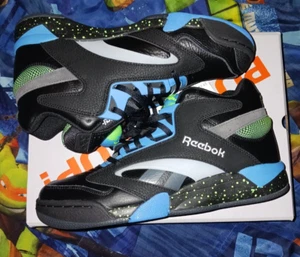 Zapatos de baloncesto deportivos Reebok para hombre negros azules Shaq Victory Pump H06491 talla 8,5 - Imagen 1 de 10