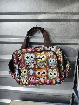 Rockland Pequeño 14” Bolso de Mano Bolso de Mano Patrón de Búho Correas para Hombro y Mano Foto 1 de 3