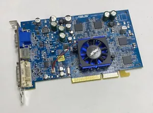 128MB Asus ATi Radeon 9600XT VGA / Video / DVI AGP Graphics Card - Noisy Fan - Picture 1 of 5