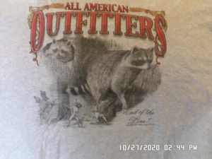 NEW T-Shirt: End Of The Line Coon Hunting (Gray) Front & Back XL Extra Large - Picture 1 of 2
