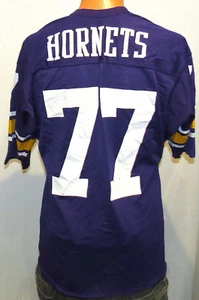 Vintage Hornets #77 lila Football Spiel Trikot groß 70er/80er Teamausgabe All-Dakota - Bild 1 von 10