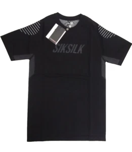 SikSilk Men's Sports Tee - Black - Medium - Picture 1 of 1