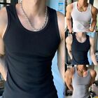 Trendy Black Bodybuilding Vest Top with Stripe Design for Men's Fitness