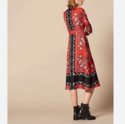 Vestido para mujer Sandro Paris talla 34 FR / XS 100 % seda línea A R20384H Foto 1 de 4