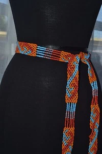 Gorgeous Handmade MultiColor Borneo Belt Glass Beads Ethnic Dayak Status Symbol - Picture 1 of 4