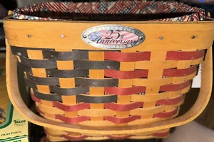 Longaberger 25th Anniversary (1973-1998) Basket Liner And Protector Flag Print - Picture 1 of 6