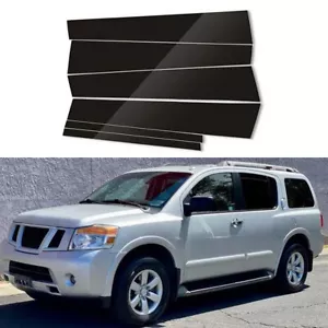 Adecuado para Nissan Armada 2005-2015 pilar negro postes puerta ventana cubierta de borde - Imagen 1 de 11