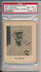 Joe Jackson 1947 w602 Sports Exchange Mini Hand Cut PSA 8.5 Highest Graded! - Picture 1 of 2