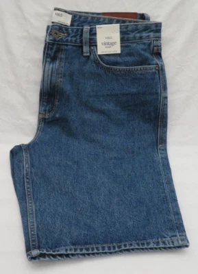 MEN'S MARKS AND SPENCER VINTAGE WASH BLUE DENIM SHORTS WAIST 36 - Image 1 of 4
