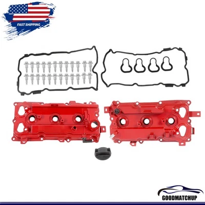 For Nissan 350Z Infiniti EX35 FX35 G35 M35 Q50 Q70 Aluminum Valve Covers X2 - Image 1 of 4