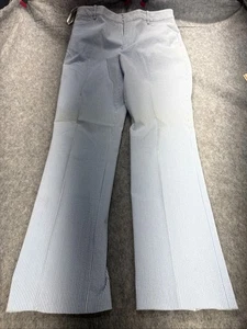 Lauren Ralph Lauren Seersucker Lightweight Pants Sz 4 White Blue Striped 28 X 25 - Picture 1 of 17