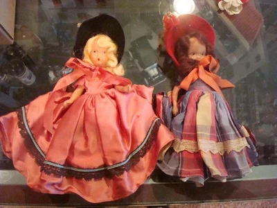 DE COLECCIÓN Bisque NANCY ANN PAR CUENTOS 6" MUÑECAS Lote DE 2 BRAZOS MÓVILES LIMPIOS Foto 1 de 2