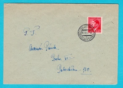 CZECHOSLOVAKIA liberation cancel 1945 Finis Germaniae - Zebraslav n Vltavou - Image 1 of 2