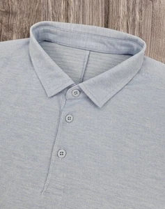 Lululemon Men's Medium Blue Lightweight Casual/Golf Polo Shirt - Picture 1 of 4