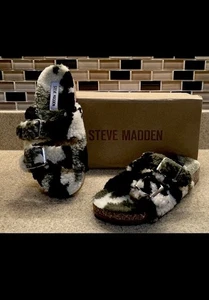 Steve Madden Hausschuhe Pantoletten Sandalen Lammfell Größe 7 | kuschelig bequem!  - Bild 1 von 12