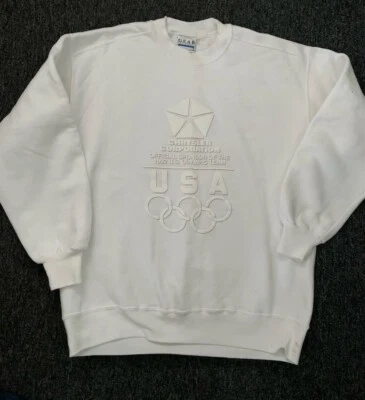 Vtg Chrysler Automotive Promo Sweatshirt 1992 Olympics Official  Sponsor Sz Lg - Image 1 of 3