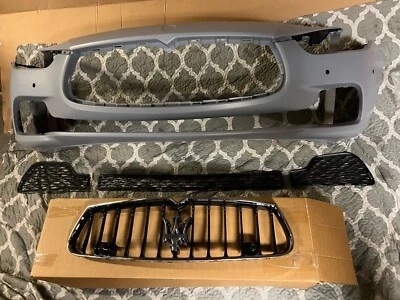 2014-2017 Maserati Ghibli Front Bumper Cover + Lower & Upper Grille Set New - Image 1 of 4