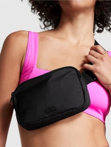 Victoria's Secret PINK Everywhere Belt Bag Black Crossbody or Waist -Fanny  Pack - Picture 1 of 19